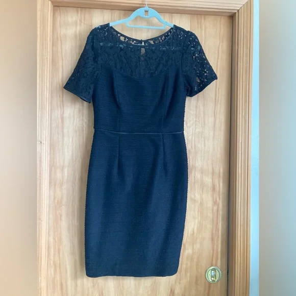 knee length dresses for ladies Focus by Shani — Chevron Lace Dress main image 1